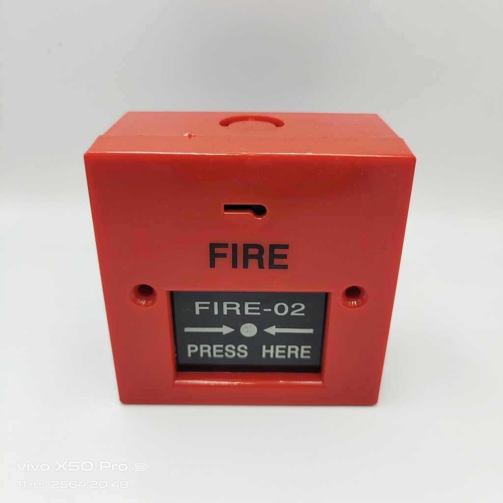 model-fire-02-fire-alarm-button-สวิตซ์ปุ่มกดสัญญาณเตือนไฟไหม้-หน้ากว้าง-86x86mm