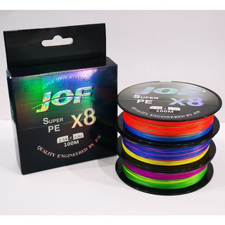 สินค้า 1-2วัน(ส่งไว ราคาส่ง) JOF X8 100M -Multicolor สายPEถัก8 100ม-Fishingline * เหนียวนุ่มแบรนด์คุณภาพ 【ARIES168】