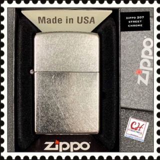 ไฟแช็คzippo 207 streetchrome  ซิปโป้ของแท้  สินค้าใหม่มือหนึ่งยังไม่ผ่านการใช้งาน จึงยังไม่มีการเติมน้ำมันใดใด