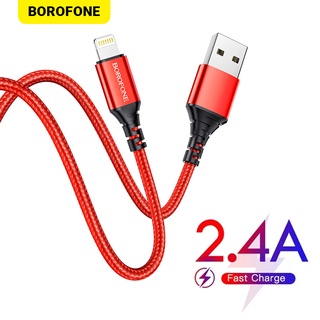 Borofone 2.4A  Type-c Android (ไมโคร) USB ไนลอนถัก สายชาร์จ สายข้อมูล สายชาร์จเร็ว