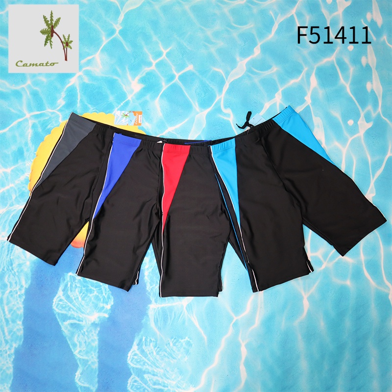 camato-กางเกงว่ายน้ำ-กางเกงว่ายน้ำชาย-กางเกงว่ายน้ำผู้ชาย-กางเกงว่ายน้ำผู้ชายขาสั้น-ต่อสีสามเหลี่ยมข้าง