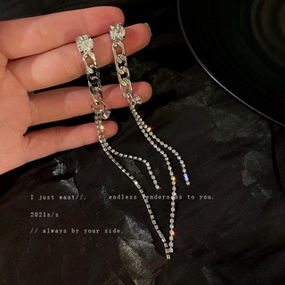 925 silver needle diamond tassel earrings chain earrings womens exquisite retro earrings temperament for girls for wome