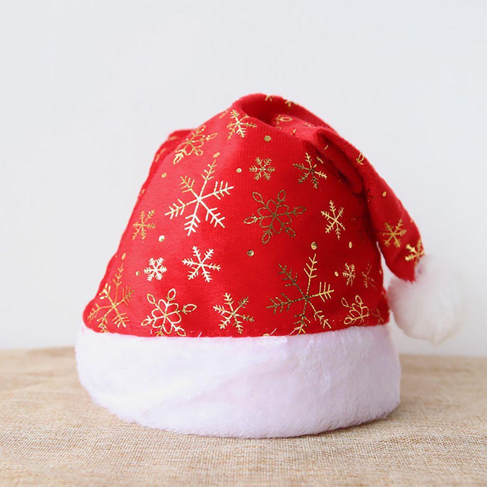 back2life-หมวกคริสต์มาสน่ารักอุปกรณ์ปาร์ตี้ตุ๊กตาเกล็ดหิมะลายลายสก๊อตเด็กหมวกซานตาคลอส