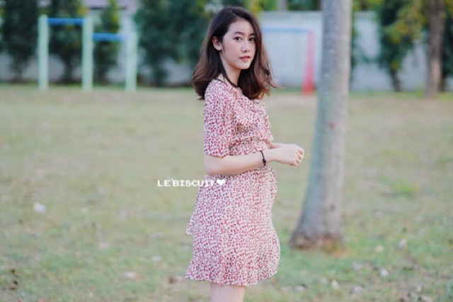 ชุดมินิเดรสลายดอกกุหลาบจิ๋ว