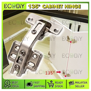 Ecodiy บานพับประตูตู้ เส้นผ่านศูนย์กลาง 35 มม. 135 องศา สําหรับตู้ ห้องครัว