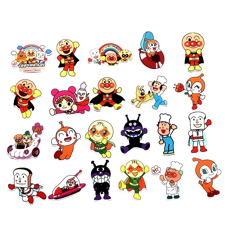 สติกเกอร์-พิมพ์ลายการ์ตูน-anpanman-กันน้ำ-57-ชิ้น