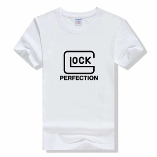 [S-5XL] เสื้อยืดแขนสั้นลําลอง คอกลม ผ้าฝ้าย พิมพ์ลายโลโก้ Glock Handgun USA แฟชั่นฤดูร้อน สําหรับผู้ชาย