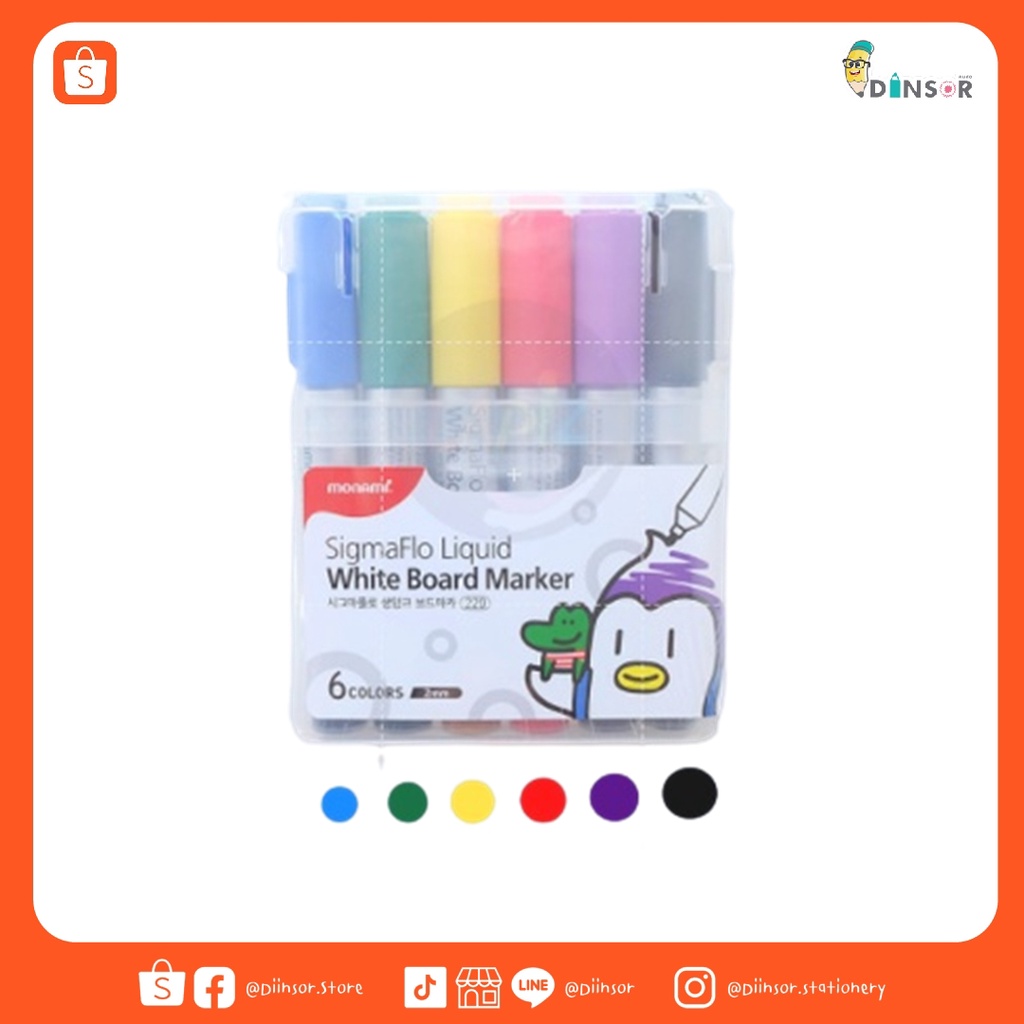 ปากกาเคมี-ปากกาไวท์บอร์ด-monami-whiteboard-marker