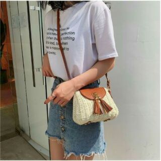 กระเป๋าสาน รุ่นTassel bag *สินค้าพร้อมส่ง