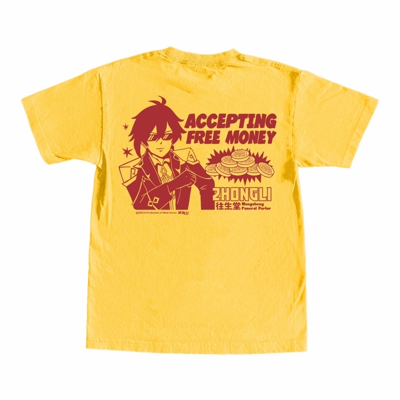 เสื้อยืดอินเทรนด์ผู้ชายอินเทรนด์ผู้หญิงเสื้อยืด-พิมพ์ลายเกมอนิเมะ-genshin-impact-zhongli-free-tee-สําหรับผู้ชายs-3xl