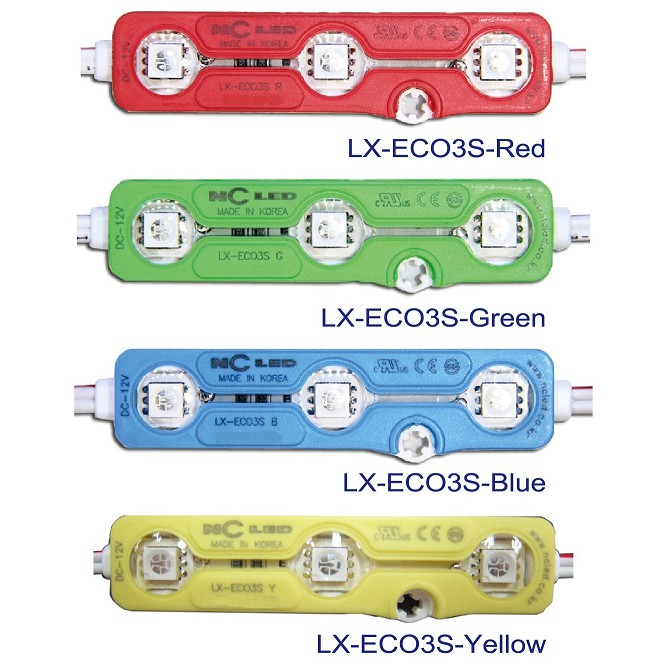 ลดล้างสต๊อก-led-โมดูล-ncled-lx-eco3s-0-72watt-12v-แสง-red-green-blue-yellow-korea-5050chip-กันน้ำ-ip68-ผลิตเกาหลี