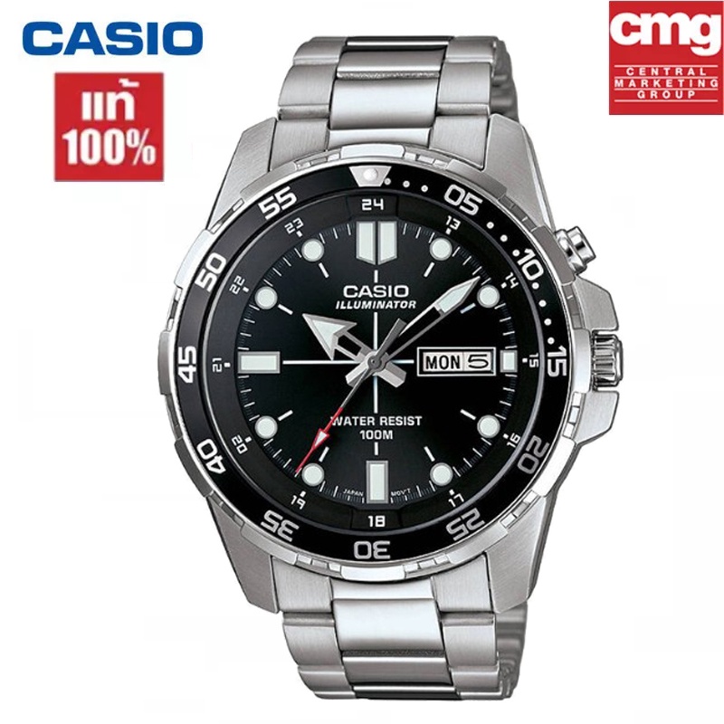 ภาพหน้าปกสินค้า(พร้อมส่ง) นาฬิกาข้อมือควอตซ์ นาฬิกาสปอร์ต Casio Edifice เข็มขัดเหล็ก กันน้ำ ส่องสว่าง แฟชั่น สบาย สีดำ สำหรับผู้ชาย MTD-1079D-1A จากร้าน tobesuper.th บน Shopee