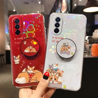 2022 New Phone Case Huawei Nova Y70 เคส Casing Cute Cartoon Bracket TPU Anti-fall All Inclusive Soft Case Back Cover เคสโทรศัพท