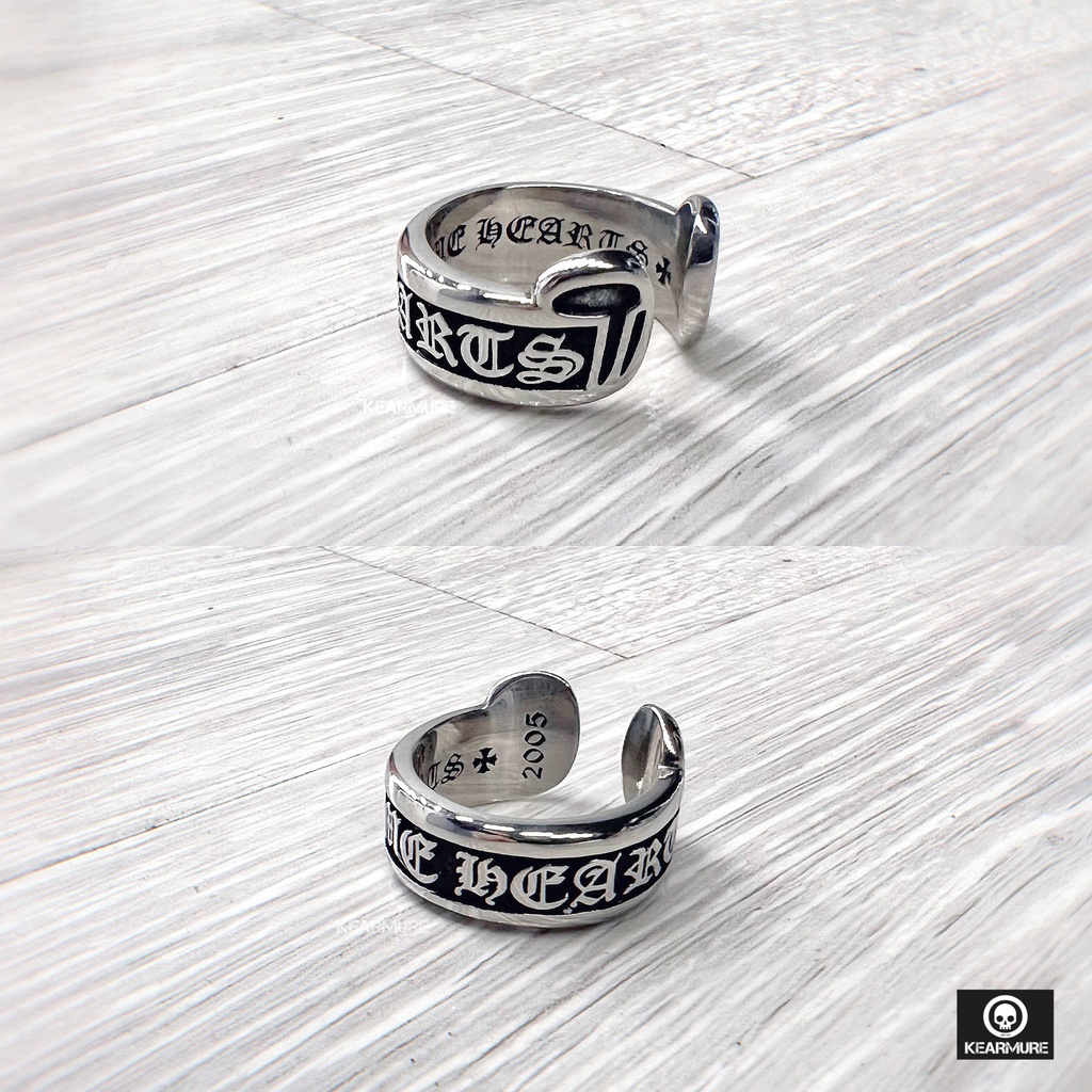 แหวนโครมฮาร์ท รุ่น Scroll Label Ring | Shopee Thailand