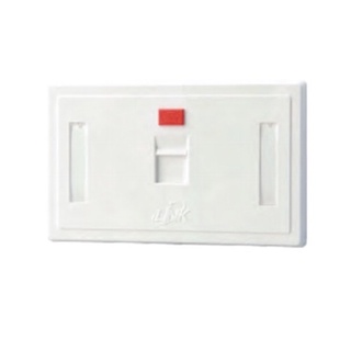 Link US-2121A Face Plate 1 Port With Shutter/Icon/Lable ID, White color
