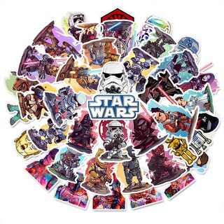 สติ๊กเกอร์ลาย Star Wars สําหรับติดตกแต่งกระเป๋าเดินทาง 50 ชิ้น