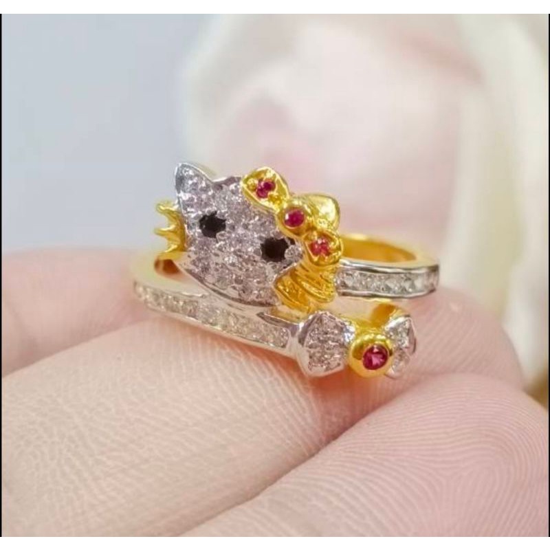 kitty-ring-แหวนเพชรคิดตี้-ประดับด้วยเพชรสวิสคัดเกรดอย่างดีค่ะ-งานสวยเลอค่ามากๆ-เพชรใสมากๆๆๆ-เล่นไฟดีเว่อร์ๆ