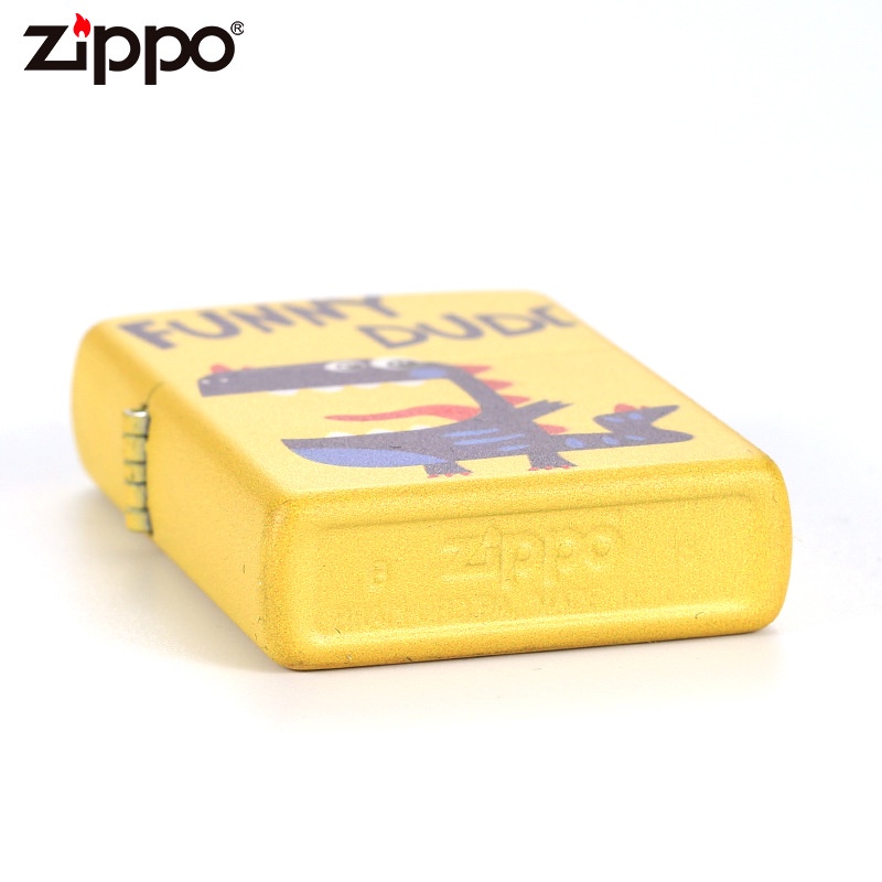 zippo-zippo-ของแท้-zippo-zippo-ไฟแช็กของแท้จากอเมริกาส่วนบุคคลขนาดเล็กสีไดโนเสาร์-series-น้ำมันก๊าด-windproof-ไฟแช็ก