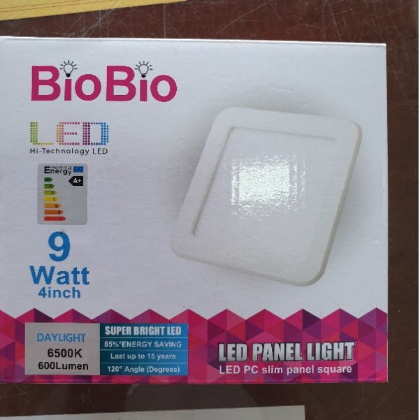 Biobulb ดาวน์ไลท์ led 9w สี่เหลี่ยม แสงขาว ขนาด 4 นิ้ว | Shopee Thailand
