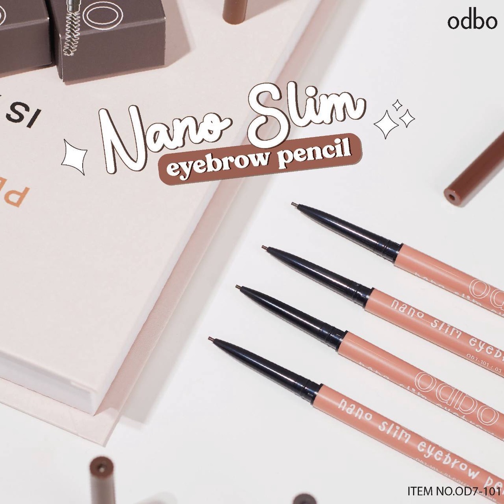 odbo-nano-slim-eyebrow-pencil-od7-101-โอดีบีโอ-นาโน-สลิม-อายบราว-เพ็นซิล-x-1-ชิ้น-beautybakery