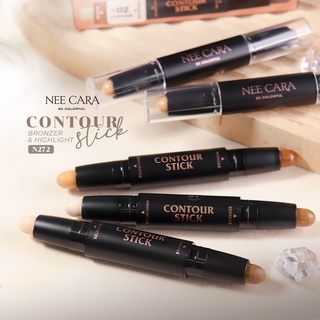 นีคาร่า ไฮไลท์ บรอนซ์เซอร์ คอนทัวร์ สติก N272 ของแท้100% NEE CARA HIGHLIGHT &amp; CONTOUR STICK