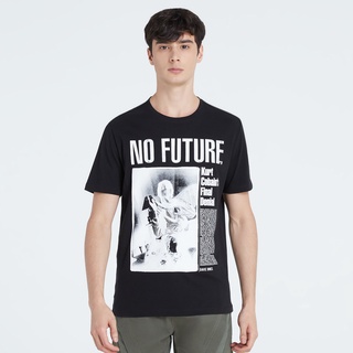 HH DAVIE JONES เสื้อยืดพิมพ์ลาย สีขาว สีดำ Graphic Print T-Shirt in black white TB0189WH TB0194BK เสื้อยืดผ้าฝ้าย