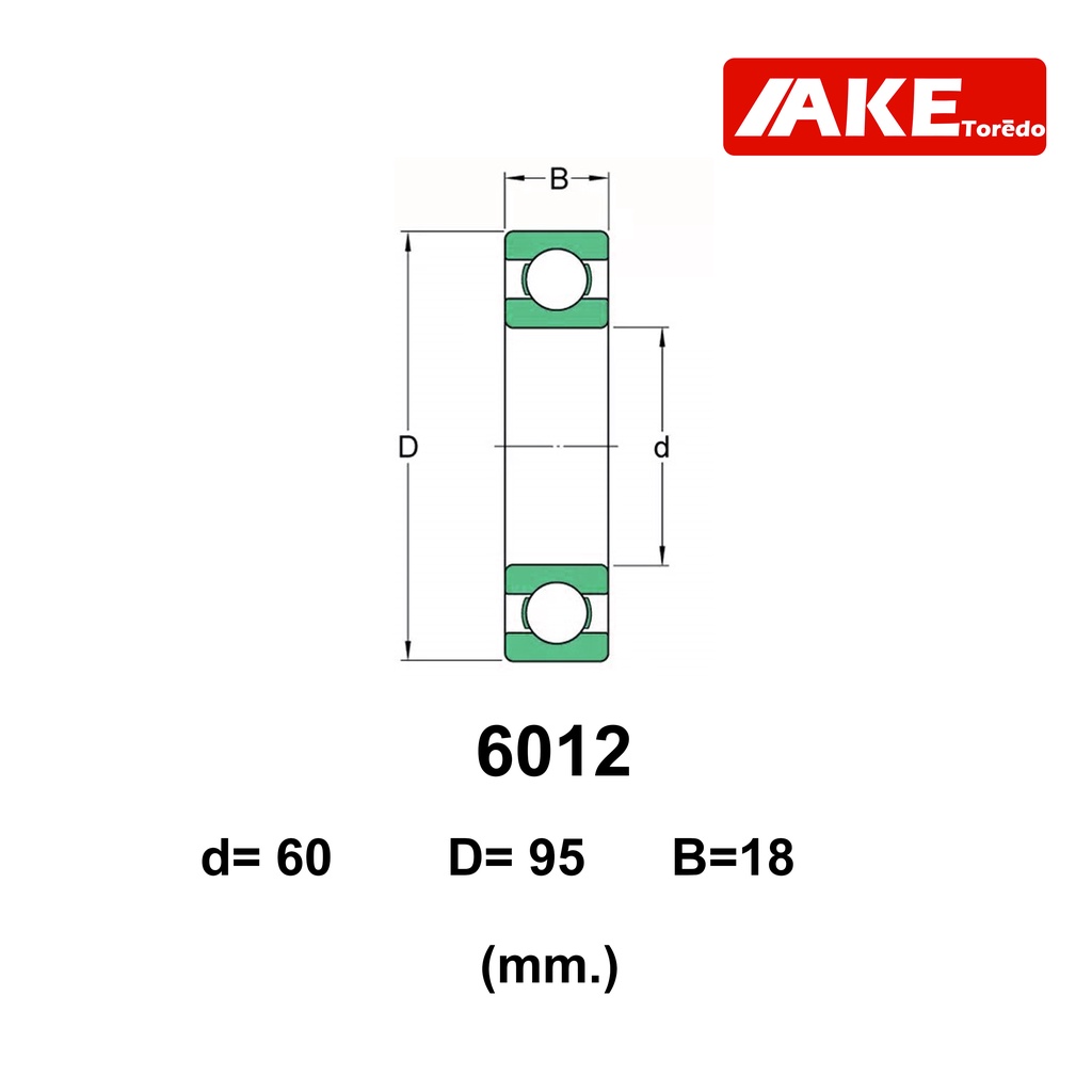 6212-ตลับลูกปืน-60x95x18-mm-deep-groove-ball-bearings-6212-open-แบบไม่มีฝา-จัดจำหนน่ายโดย-ake