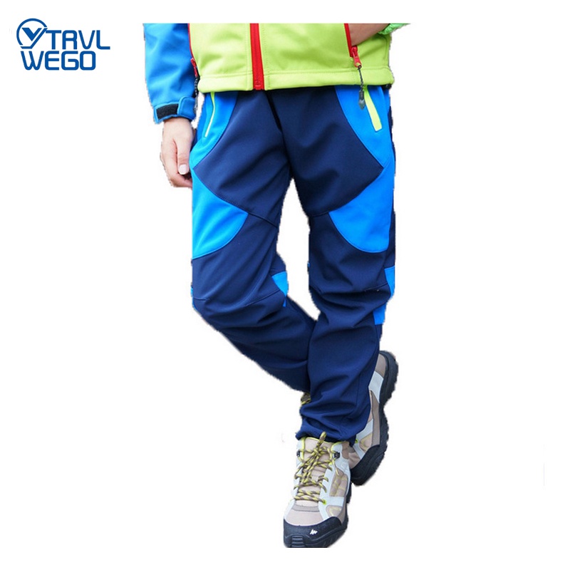 TRVLWEGO Autumn Winter Children Hiking Pants Ski Boy Girl Windproof