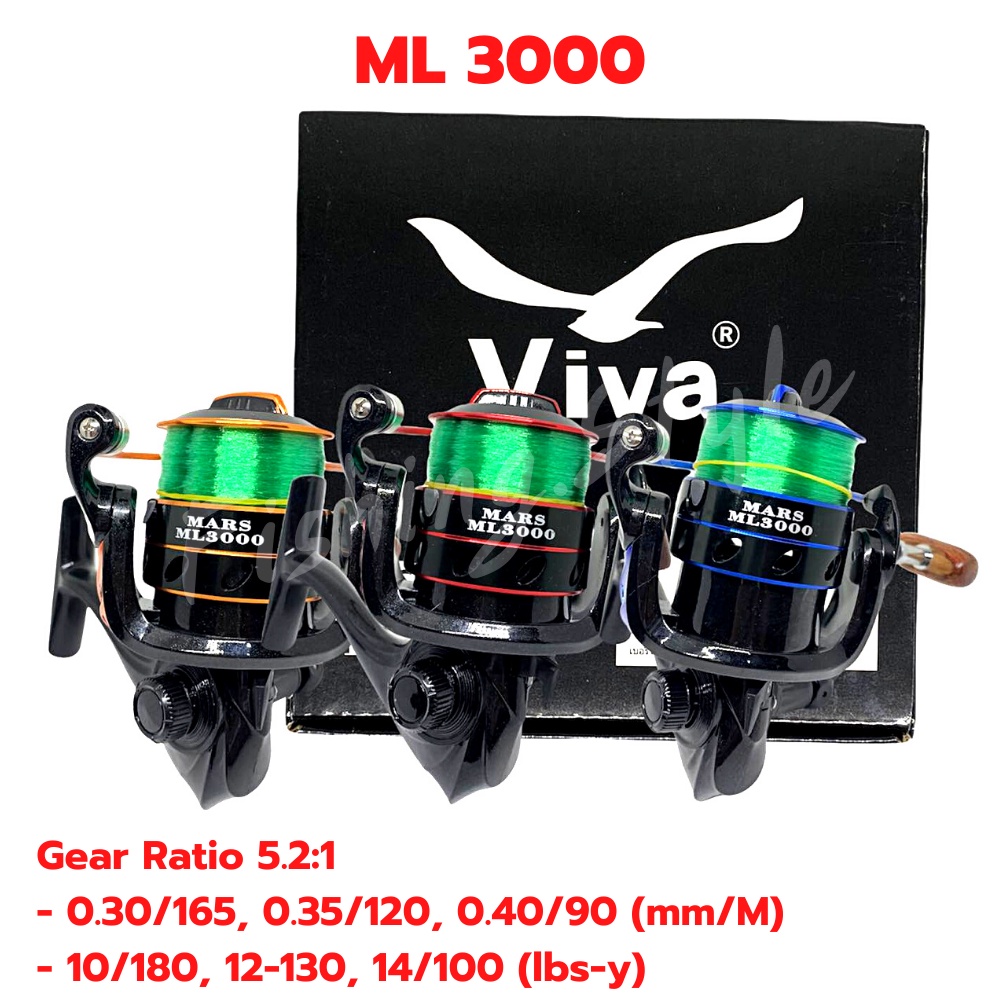 รอกตกปลา-รอก-viva-รุ่น-ml-เบอร์-1000-2000-3000-4000