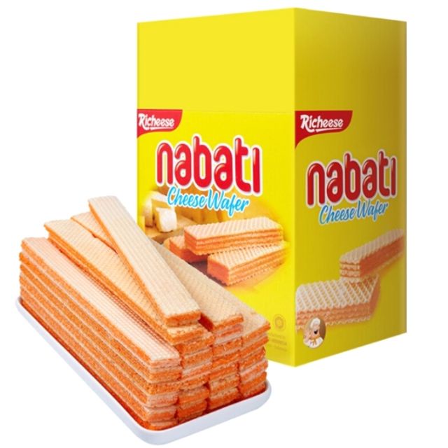 tha-shop-2x-29-ก-x-12-nabati-cheese-wafer-นาบาติ-เวเฟอร์สอดไส้ครีม-รสชีส-ขนมอบกรอบ-ขนมขบเคี้ยว-เวเฟอร์รสชีส-เวเฟอร์แท่ง