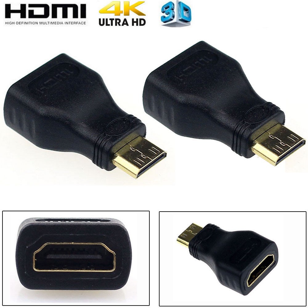 ภาพหน้าปกสินค้าHDTV Female to Mini HDTV Male F/M Adapter 1080P (Black)