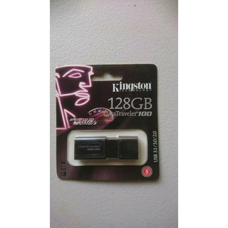 Kingston แฟลชไดรฟ์ 100 G3 128Gb Usb 3.1 สีดําสําหรับเดินทาง