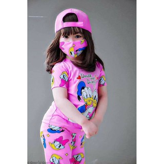 ภาพขนาดย่อของภาพหน้าปกสินค้าชุดลายเป็ด ชุดแถมแมส ชุดลูกสาว เสื้อผ้าลูกสาว จากร้าน yuwanda_2523 บน Shopee ภาพที่ 3