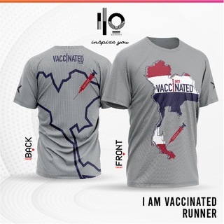 เสื้อวิ่ง I AM VACCINATED RUNNER (สีเทา)