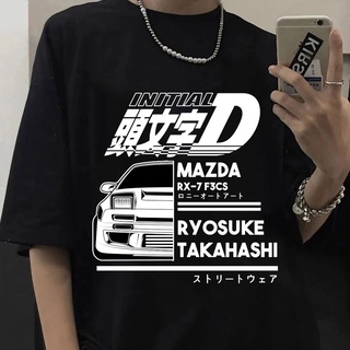 เสื้อยืดพิมพ์ลายแฟชั่น เสื้อยืดแขนสั้นลําลอง พิมพ์ลายอนิเมะ Drift AE86 Initial D แฟชั่นฤดูร้อน สไตล์ญี่ปุ่น สําหรับผู้ชา