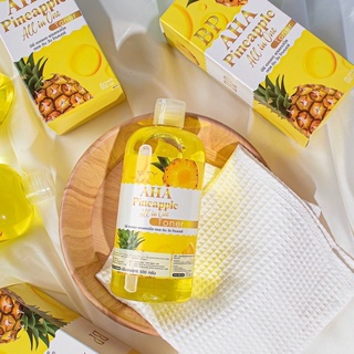 บีพี โทนเนอร์สับปะรด เช็ดผิวขาว BP AHA Pineapple ALL in One Toner ปริมาณ 500 ml.