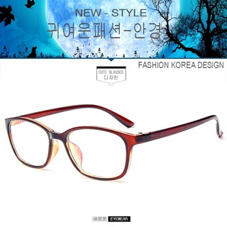 Fashion แว่นตา เกาหลี แฟชั่น แว่นตากรองแสงสีฟ้า รุ่น 2338 C-4 สีน้ำตาล ถนอมสายตา (กรองแสงคอม กรองแสงมือถือ) กรอบแว่นตา