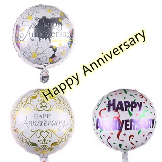 ลูกโป่งฟอยล์ Happy Anniversary 18 นิ้วสําหรับตกแต่งงานปาร์ตี้