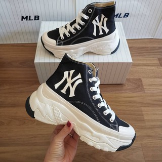 สินค้า <🔥SALE พร้อมส่ง🔥>MLB Chunky High Newyork Yankees รองเท้า mlb  ข้อสูง สีดำ