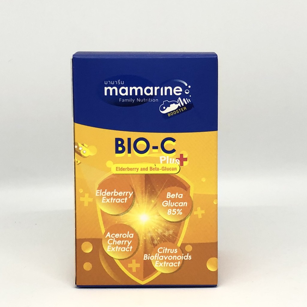 ภาพสินค้าMamarine BIO-C Plus Elderberry + Beta-Glucan 30 capsule มามารีน แบบเม็ด ไบโอซี พลัส 30 แคปซูล จากร้าน nongrx บน Shopee ภาพที่ 3