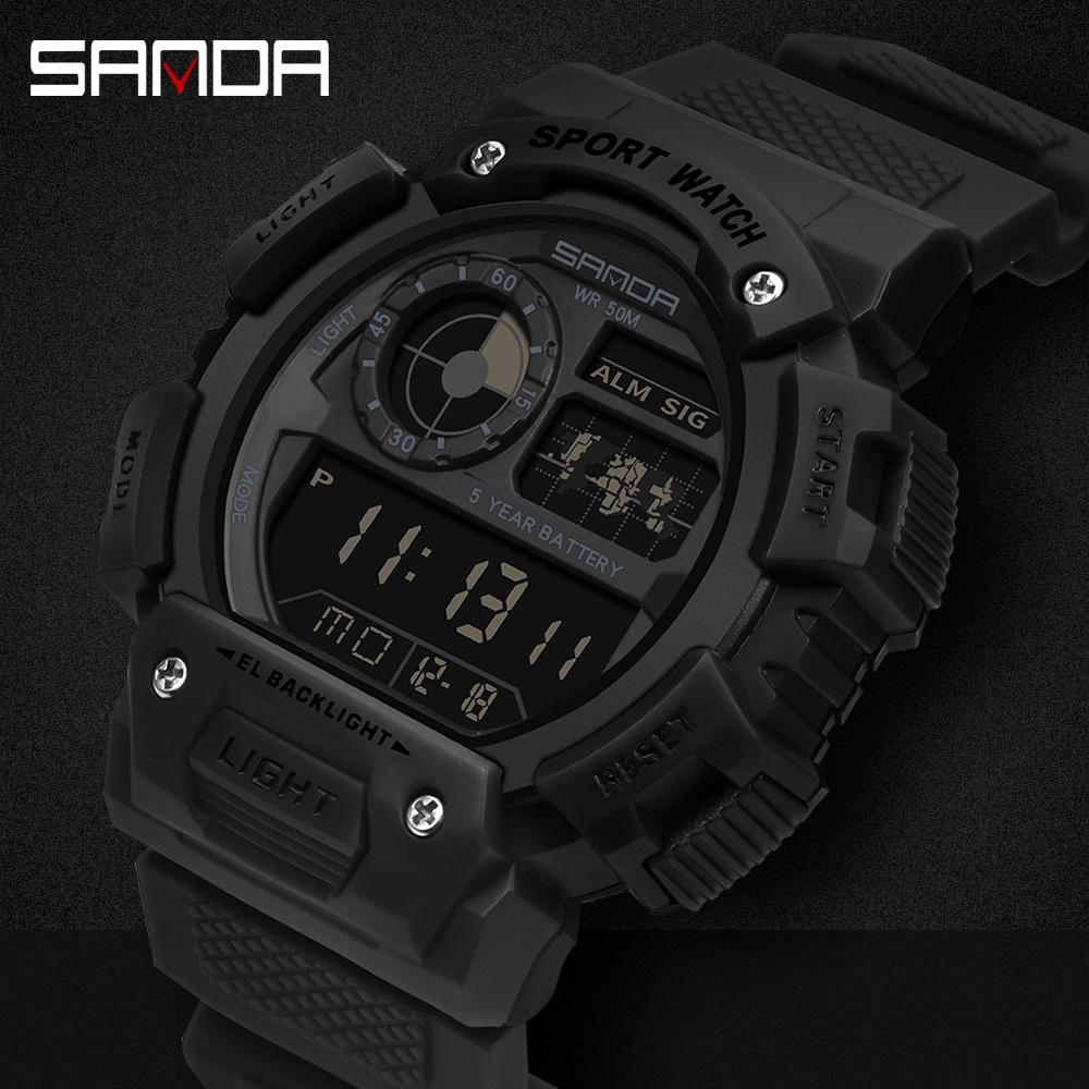 sanda-men-แฟชั่นกีฬานาฬิกาแบรนด์หรูทหารนาฬิกาดิจิตอลกันน้ำ
