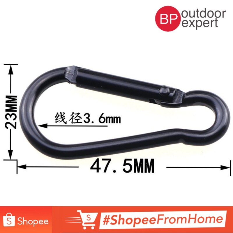 ภาพหน้าปกสินค้าAluminum spring carabiner สีดำ 5D จากร้าน pjittmonkong บน Shopee