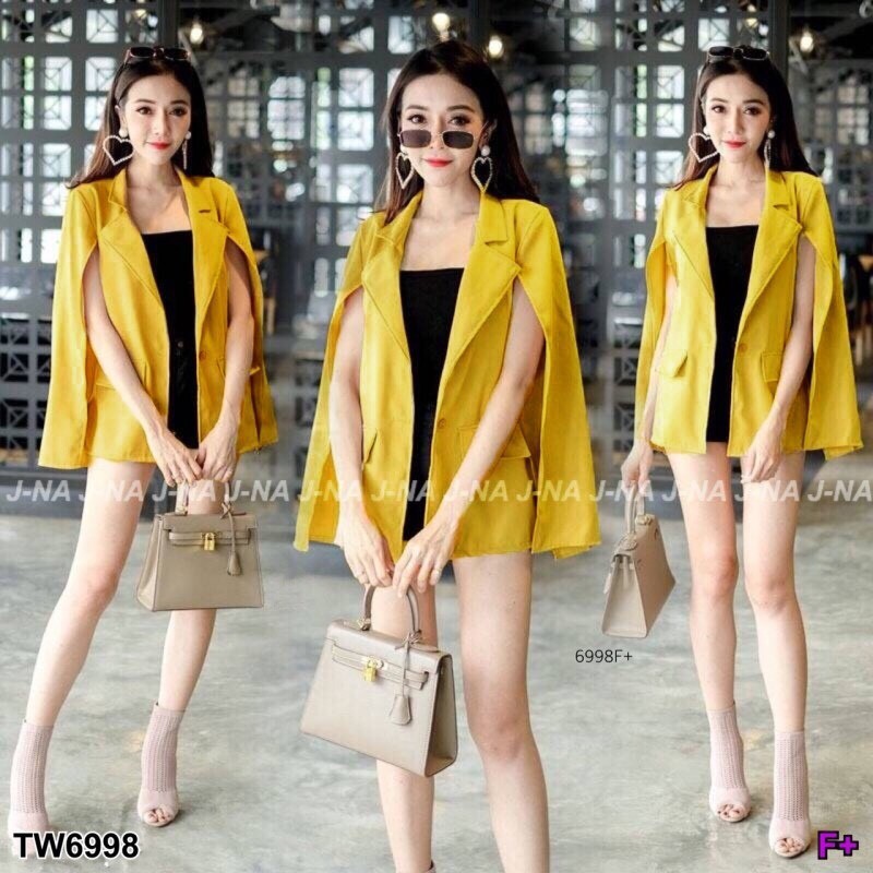 ak-6998-เสื้อสูทผ่าแขนยาว