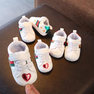 เช็ครีวิวสินค้าPENTAGON รองเท้า ผ้าใบลำลอง สำหรับเด็กทารก สีขาว