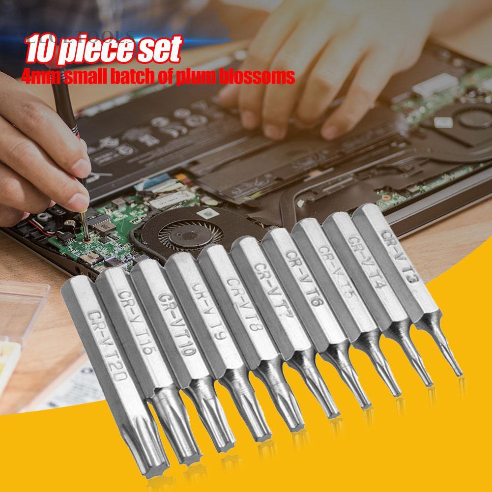 ราคาและรีวิวชุดไขควง Torx T3/ T4/ T5/ T6/ T7/ T8/ T9/ T10/ T15/ T20 จำนวน 10ชิ้น