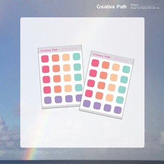 สติกเกอร์ Pantone ชุดสีสายรุ้ง ขนาด 10x14 ซม. กันน้ำ Sticker