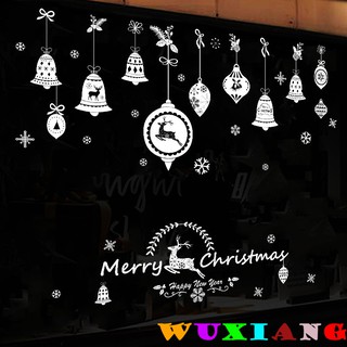 【wuxiang】สติกเกอร์วอลเปเปอร์ ลายคริสต์มาส สําหรับตกแต่งบ้าน