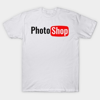 เสื้อยืดผ้าฝ้ายเสื้อยืด พิมพ์ลาย Gildan Photoshop Youtube สําหรับผู้ชาย และผู้หญิงL XL  XXL 3XL