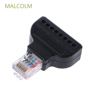สินค้า Malcolm อะแดปเตอร์แปลงสายเคเบิ้ลเครือข่ายอีเธอร์เน็ต Rj45 Male To 8 Pin Screw Terminal/Multicolor