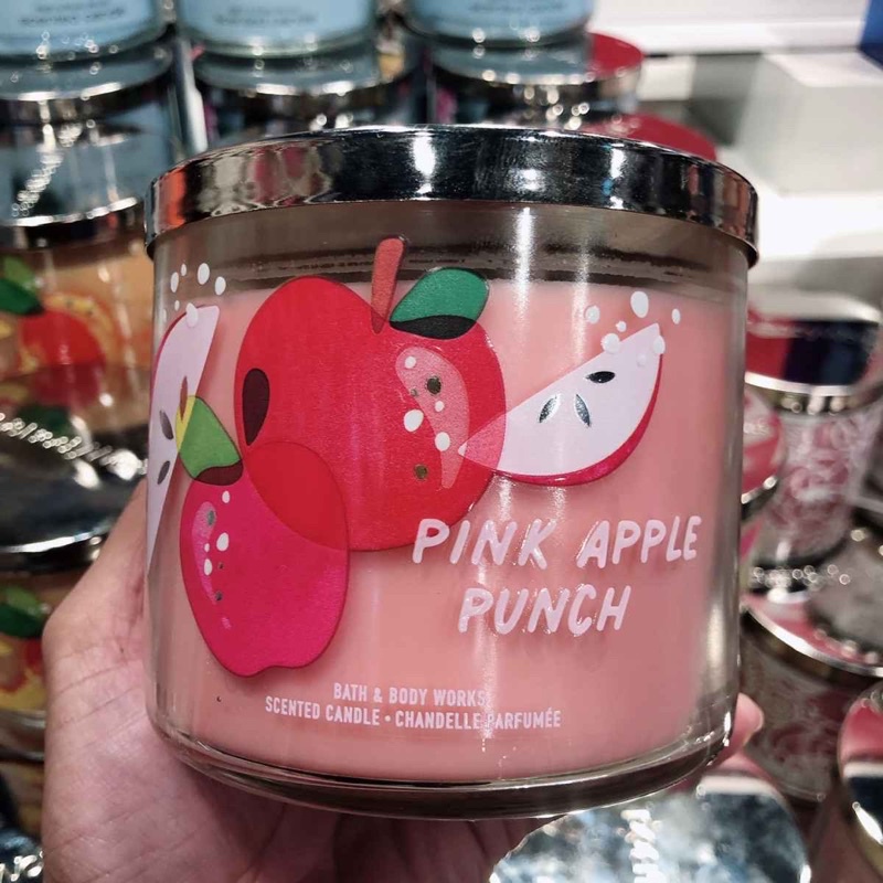bath-amp-body-works-pink-apple-punch-scented-candle-411g-ของแท้